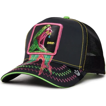 czarna-czapka-trucker-z-wezem-drip-driipp-this-is-the-drip-the-farm-od-goorin-bros