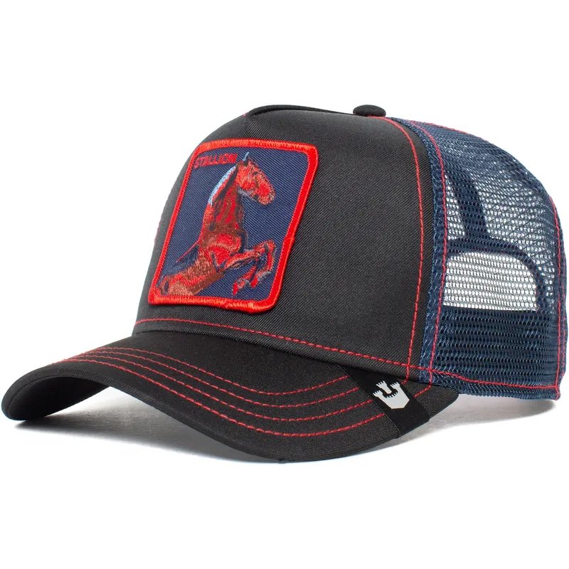 kepure-islenkta-juoda-snapback-stallion-trip-the-farm-goorin-bros