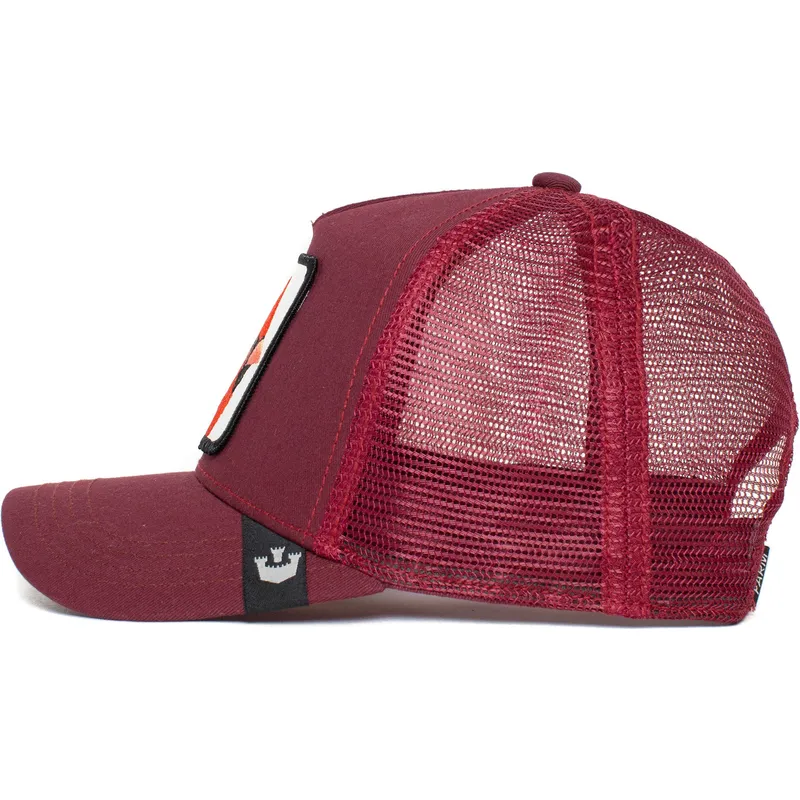 kepure-islenkta-raudona-snapback-handsome-truckin-the-farm-goorin-bros