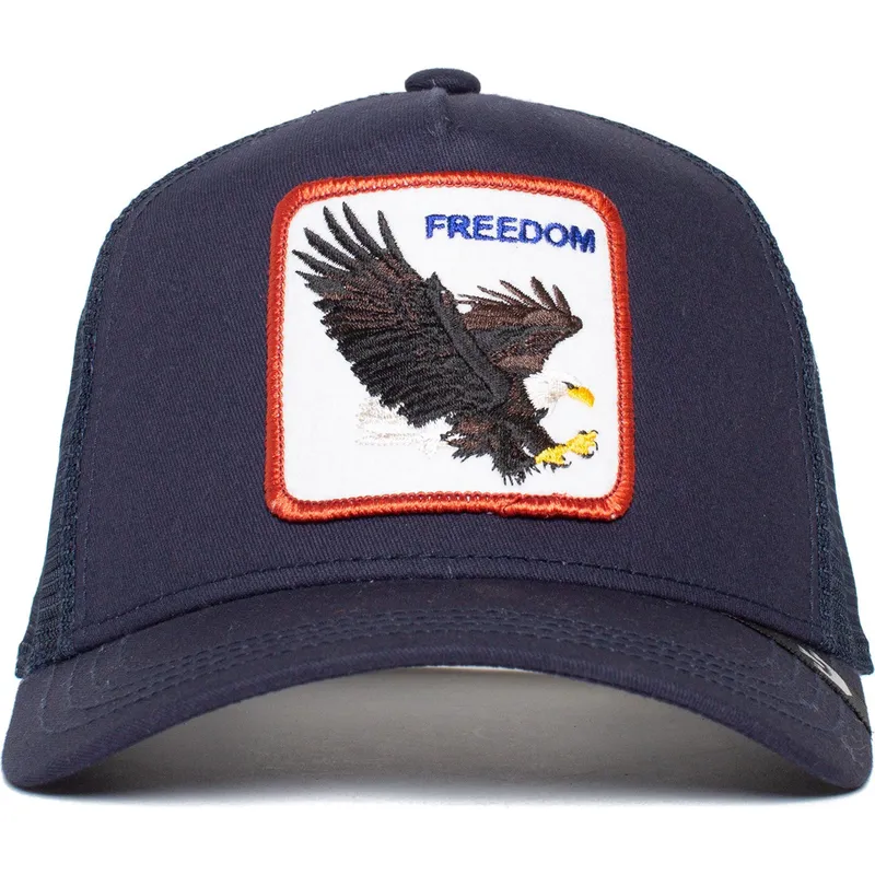 kepure-islenkta-vilkikas-tamsiai-melyna-snapback-aguila-freedom-truckin-the-farm-the-farm-de-goorin-bros