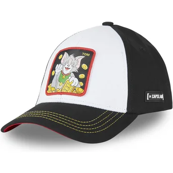 Biała i czarna zakrzywiona czapka snapback Tom T12 Looney Tunes od Capslab