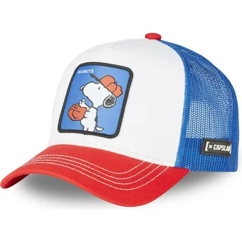 Capslab Snoopy VA2 Peanuts White, Blue and Red Trucker Hat