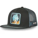 czapka-plaska-trucker-czarna-i-niebieska-son-goku-super-saiyan-blue-sa1-dragon-ball-od-capslab