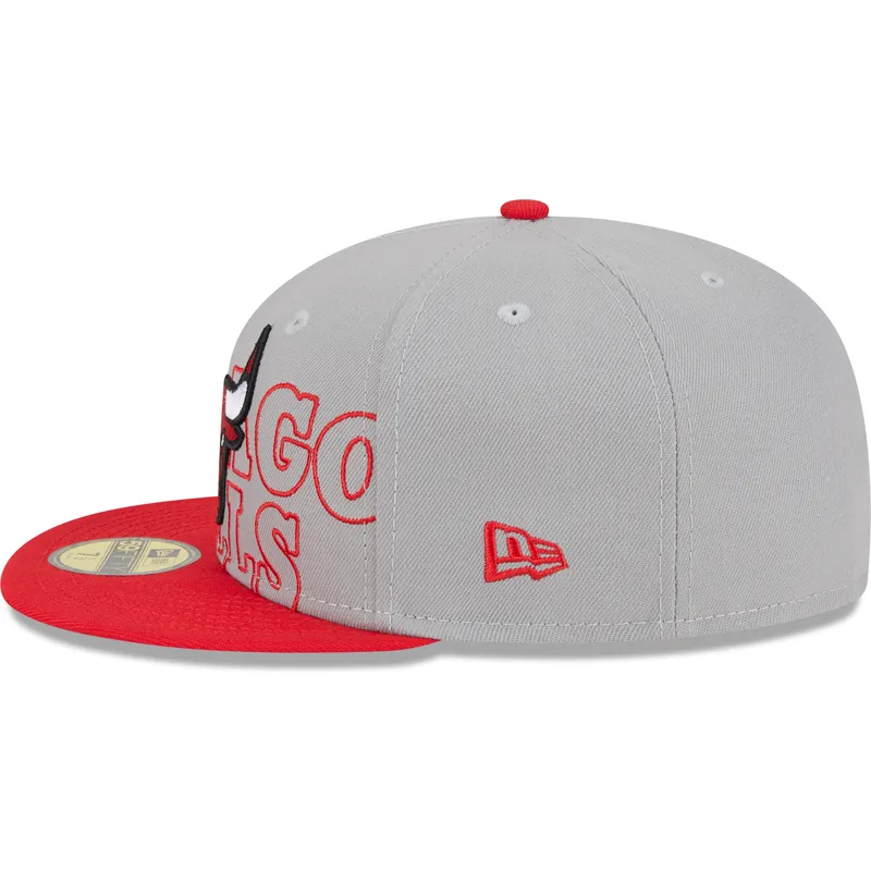 kepure-plokscia-pilka-priglundantis-59fifty-draft-edition-2023-chicago-bulls-nba-new-era