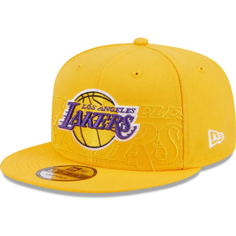 kepure-plokscia-geltona-snapback-9fifty-draft-edition-2023-los-angeles-lakers-nba-new-era