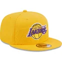 kepure-plokscia-geltona-snapback-9fifty-draft-edition-2023-los-angeles-lakers-nba-new-era
