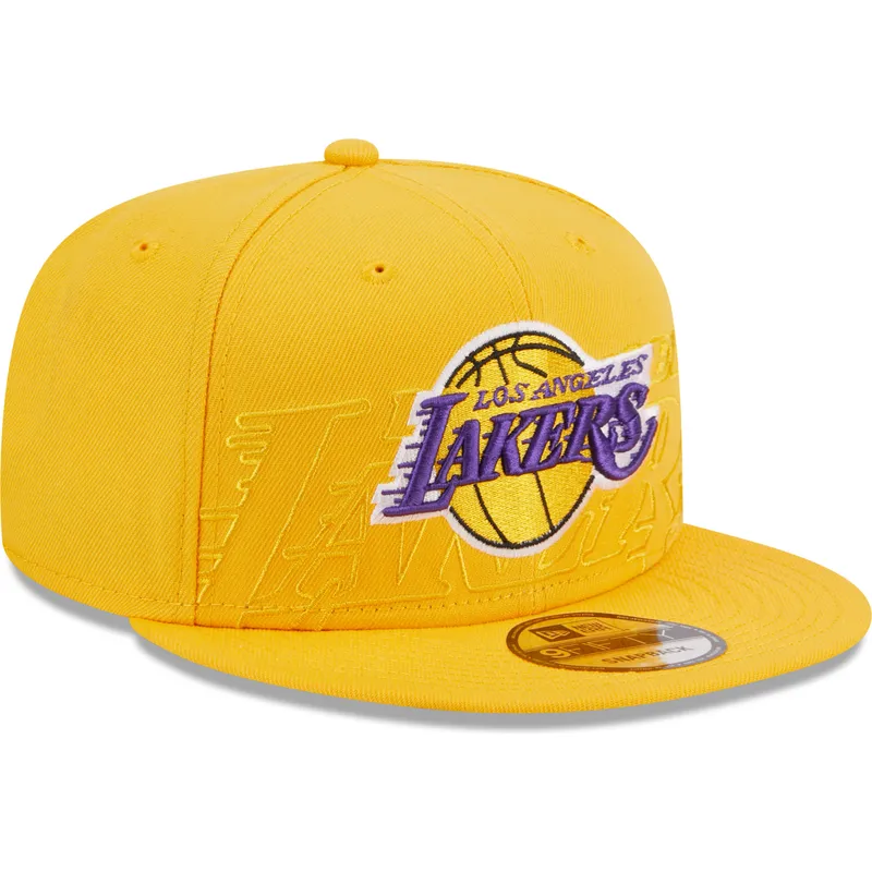kepure-plokscia-geltona-snapback-9fifty-draft-edition-2023-los-angeles-lakers-nba-new-era