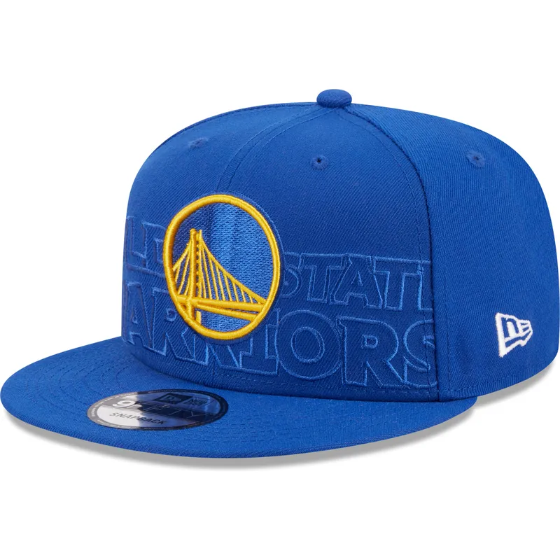 kepure-plokscia-melyna-snapback-9fifty-draft-edition-2023-golden-state-warriors-nba-new-era