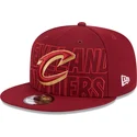kepure-plokscia-raudona-snapback-9fifty-draft-edition-2023-cleveland-cavaliers-nba-new-era