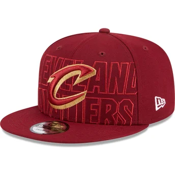Czerwona płaska czapka snapback 9FIFTY Draft Edition 2023 Cleveland Cavaliers NBA New Era