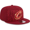 kepure-plokscia-raudona-snapback-9fifty-draft-edition-2023-cleveland-cavaliers-nba-new-era
