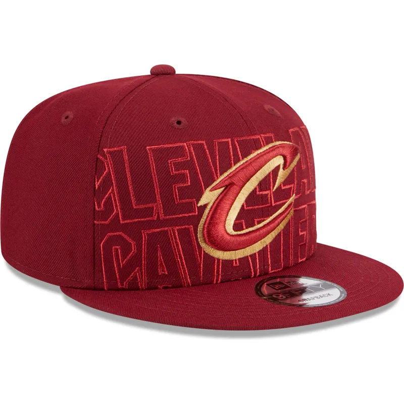 kepure-plokscia-raudona-snapback-9fifty-draft-edition-2023-cleveland-cavaliers-nba-new-era