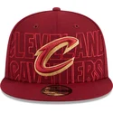kepure-plokscia-raudona-snapback-9fifty-draft-edition-2023-cleveland-cavaliers-nba-new-era