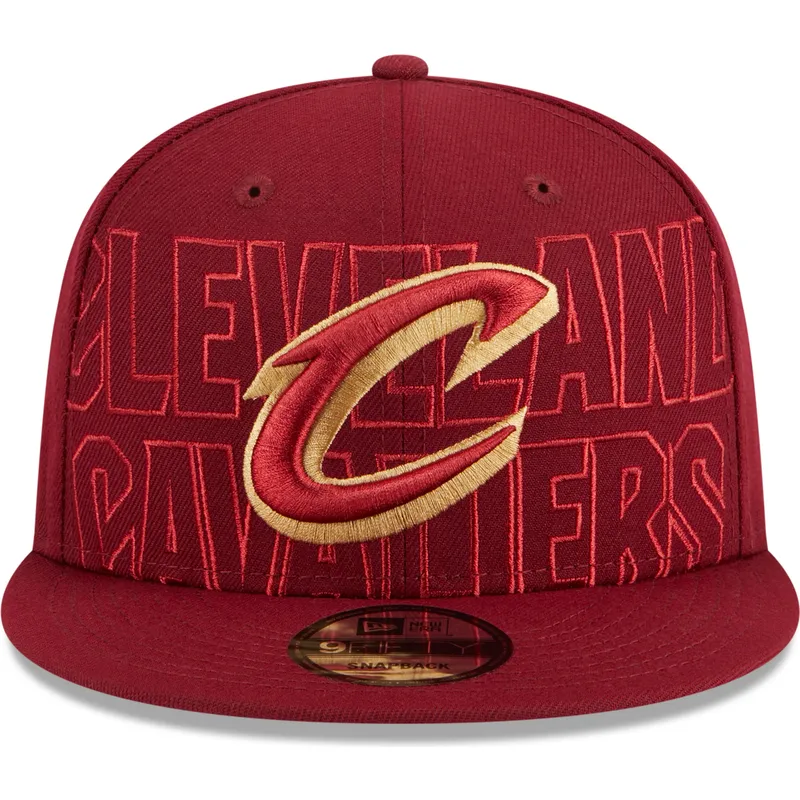 kepure-plokscia-raudona-snapback-9fifty-draft-edition-2023-cleveland-cavaliers-nba-new-era