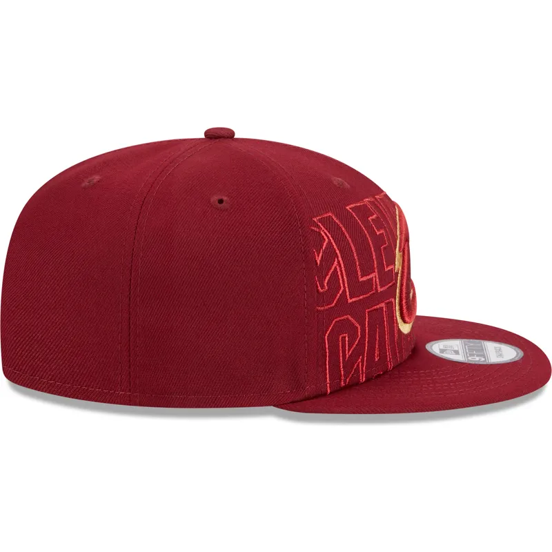 kepure-plokscia-raudona-snapback-9fifty-draft-edition-2023-cleveland-cavaliers-nba-new-era