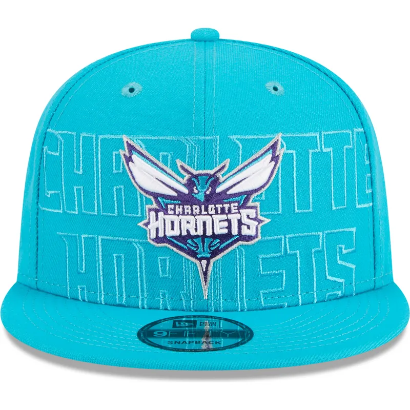 kepure-plokscia-melyna-snapback-9fifty-draft-edition-2023-charlotte-hornets-nba-new-era