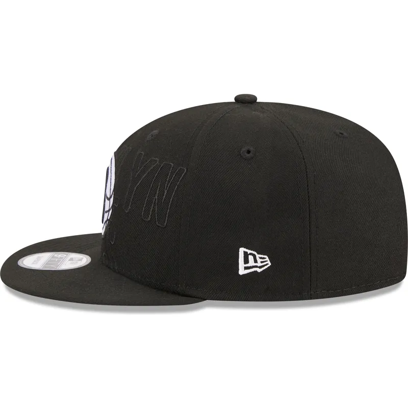 kepure-plokscia-juoda-snapback-9fifty-draft-edition-2023-brooklyn-nets-nba-new-era