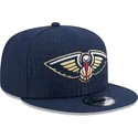 kepure-plokscia-tamsiai-melyna-snapback-9fifty-draft-edition-2023-new-orleans-pelicans-nba-new-era