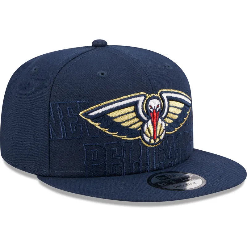 kepure-plokscia-tamsiai-melyna-snapback-9fifty-draft-edition-2023-new-orleans-pelicans-nba-new-era