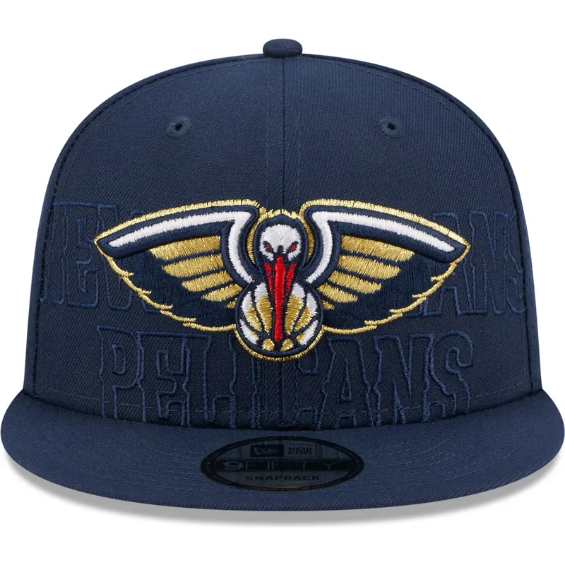 kepure-plokscia-tamsiai-melyna-snapback-9fifty-draft-edition-2023-new-orleans-pelicans-nba-new-era