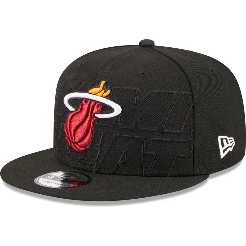 kepure-plokscia-juoda-snapback-9fifty-draft-edition-2023-miami-heat-nba-new-era