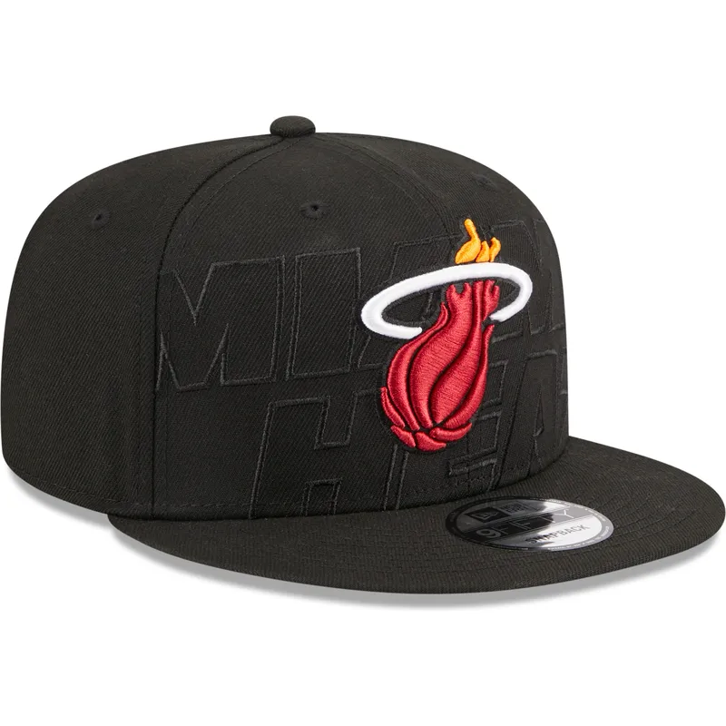 kepure-plokscia-juoda-snapback-9fifty-draft-edition-2023-miami-heat-nba-new-era