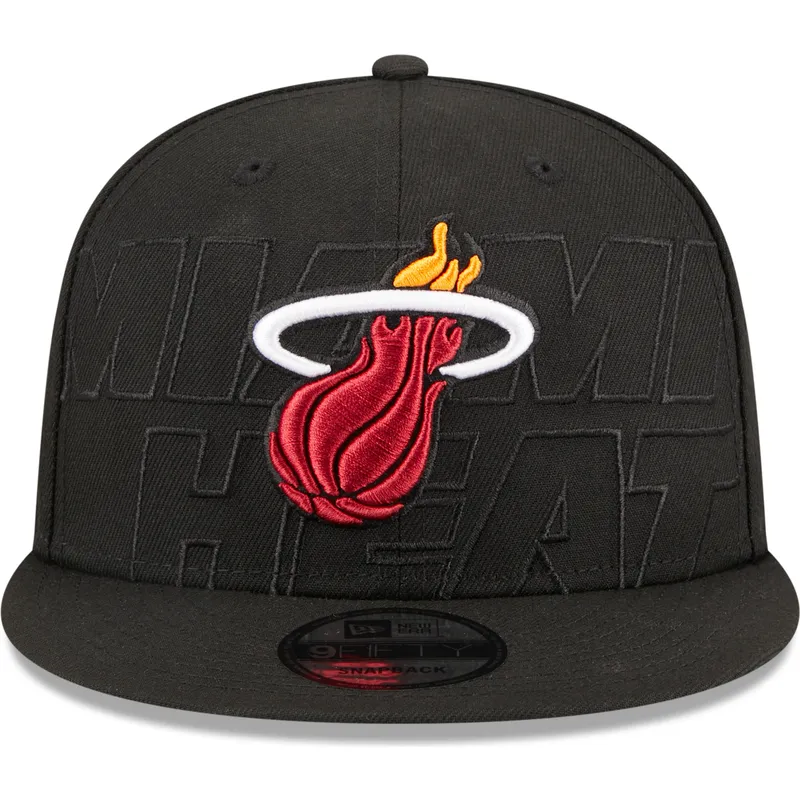 kepure-plokscia-juoda-snapback-9fifty-draft-edition-2023-miami-heat-nba-new-era