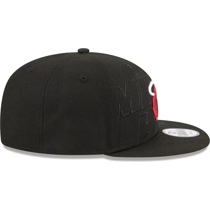 kepure-plokscia-juoda-snapback-9fifty-draft-edition-2023-miami-heat-nba-new-era