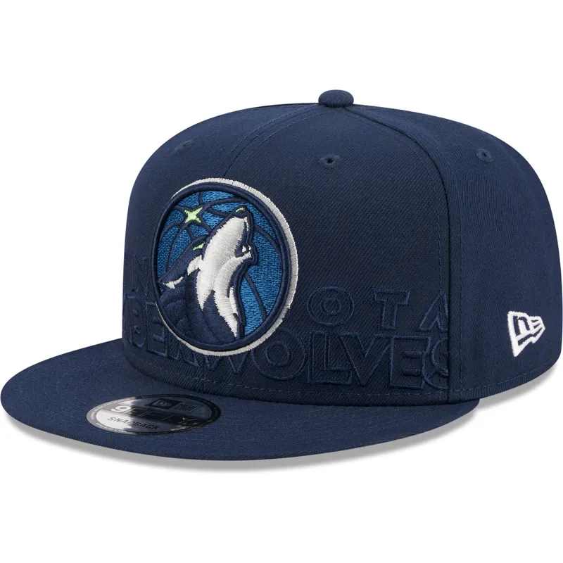 kepure-plokscia-tamsiai-melyna-snapback-9fifty-draft-edition-2023-minnesota-timberwolves-nba-new-era