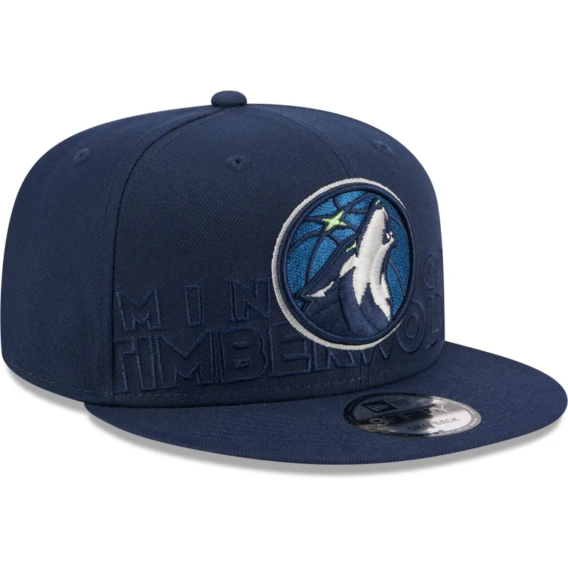 kepure-plokscia-tamsiai-melyna-snapback-9fifty-draft-edition-2023-minnesota-timberwolves-nba-new-era