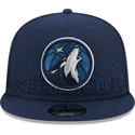 kepure-plokscia-tamsiai-melyna-snapback-9fifty-draft-edition-2023-minnesota-timberwolves-nba-new-era