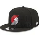 kepure-plokscia-juoda-snapback-9fifty-draft-edition-2023-portland-trail-blazers-nba-new-era