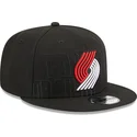 kepure-plokscia-juoda-snapback-9fifty-draft-edition-2023-portland-trail-blazers-nba-new-era