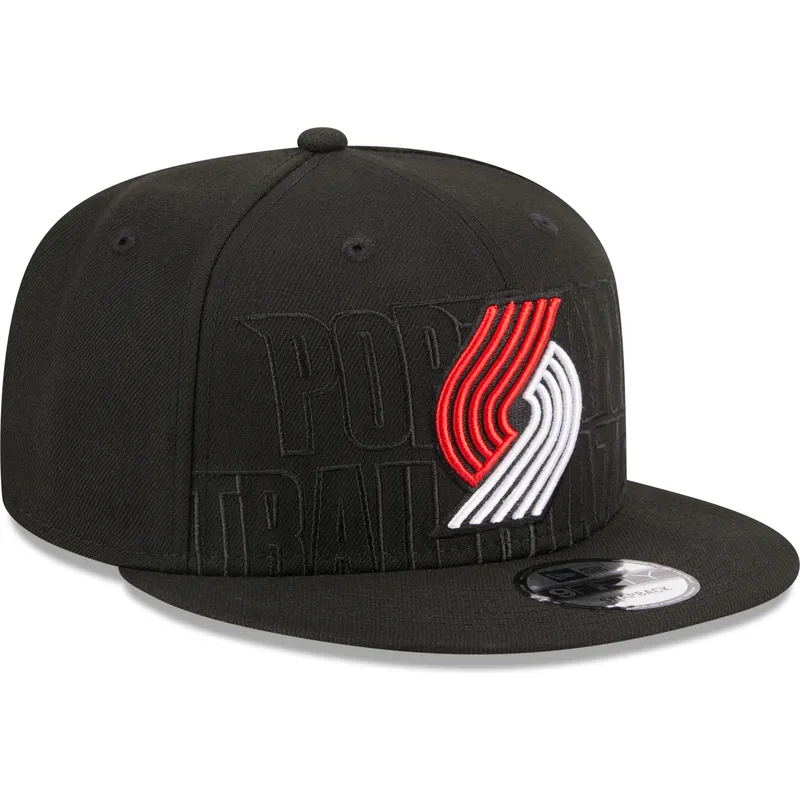 czarna-plaska-czapka-snapback-9fifty-draft-edition-2023-portland-trail-blazers-nba-new-era