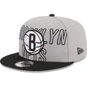 szara-i-czarna-plaska-czapka-snapback-9fifty-draft-edition-2023-brooklyn-nets-nba-new-era