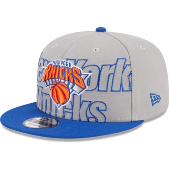 Szara i niebieska czapka z daszkiem snapback 9FIFTY Draft Edition 2023 New York Knicks NBA New Era