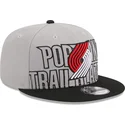 szara-i-czarna-plaska-czapka-snapback-9fifty-draft-edition-2023-portland-trail-blazers-nba-new-era