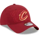 kepure-islenkta-raudona-reguliuojama-juostele-9twenty-draft-edition-2023-cleveland-cavaliers-nba-new-era