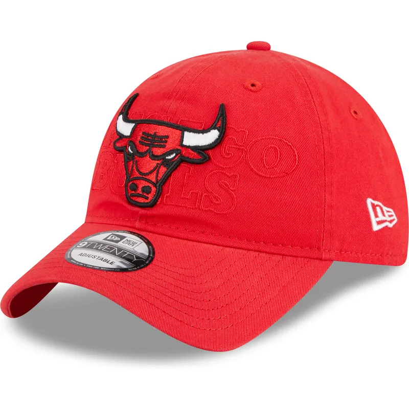 kepure-islenkta-raudona-reguliuojamas-9twenty-draft-edition-2023-chicago-bulls-nba-new-era