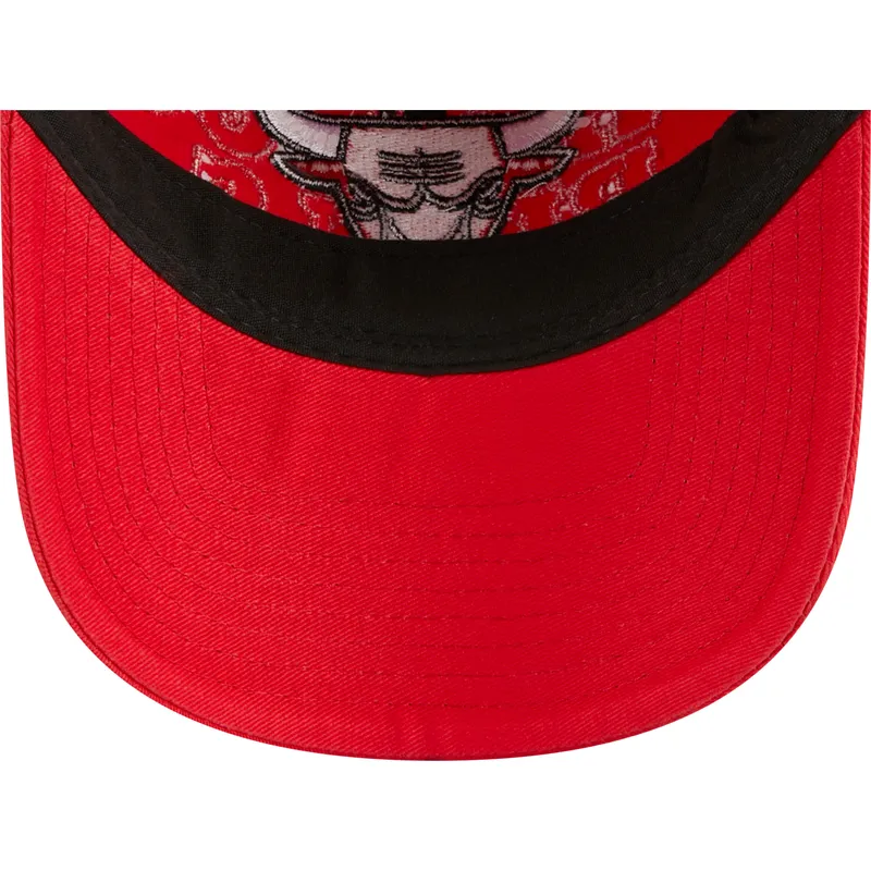 kepure-islenkta-raudona-reguliuojamas-9twenty-draft-edition-2023-chicago-bulls-nba-new-era
