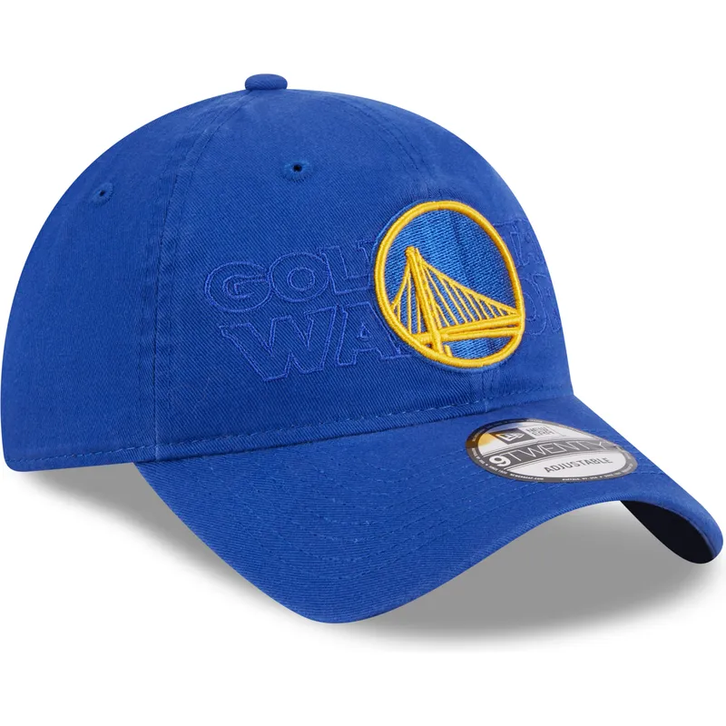 cap-islenkta-blue-adjustable-strap-9twenty-draft-edition-2023-golden-state-warriors-nba-new-era