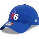 kepure-islenkta-melyna-reguliuojamas-9twenty-draft-edition-2023-philadelphia-76ers-nba-new-era
