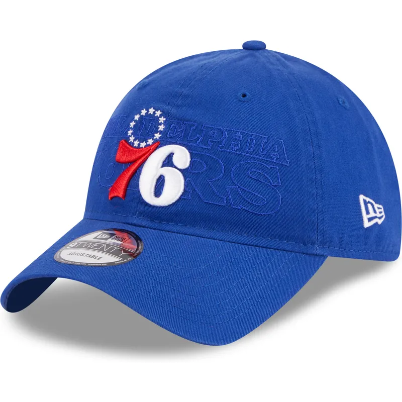 kepure-islenkta-melyna-reguliuojamas-9twenty-draft-edition-2023-philadelphia-76ers-nba-new-era