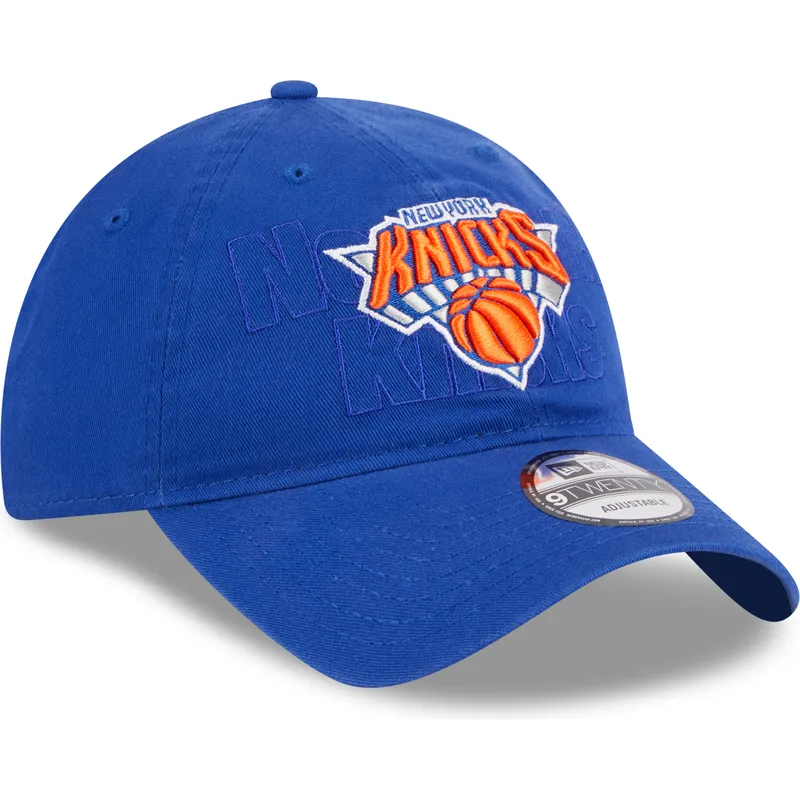 kepure-islenkta-melyna-reguliuojamas-9twenty-draft-edition-2023-new-york-knicks-nba-new-era