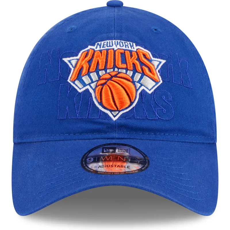 kepure-islenkta-melyna-reguliuojamas-9twenty-draft-edition-2023-new-york-knicks-nba-new-era