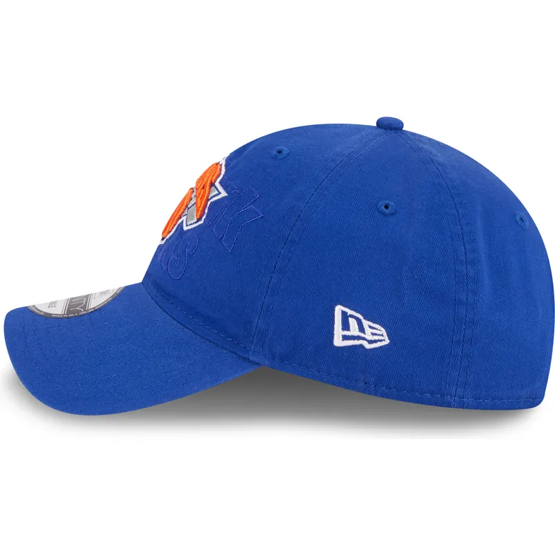 kepure-islenkta-melyna-reguliuojamas-9twenty-draft-edition-2023-new-york-knicks-nba-new-era