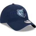 kepure-islenkta-tamsiai-melyna-reguliuojamas-9twenty-draft-edition-2023-memphis-grizzlies-nba-new-era