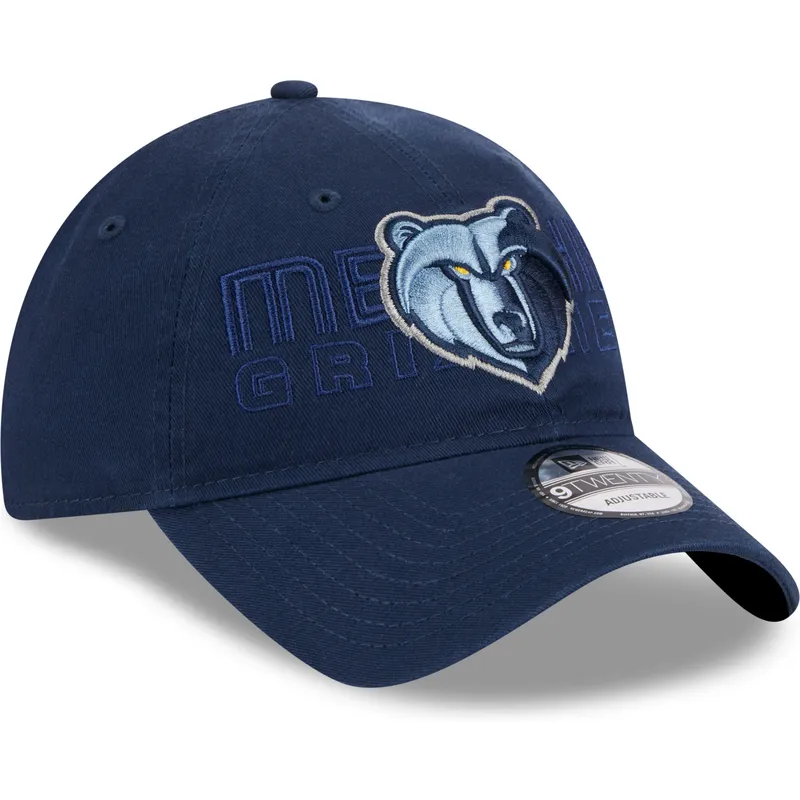 kepure-islenkta-tamsiai-melyna-reguliuojamas-9twenty-draft-edition-2023-memphis-grizzlies-nba-new-era