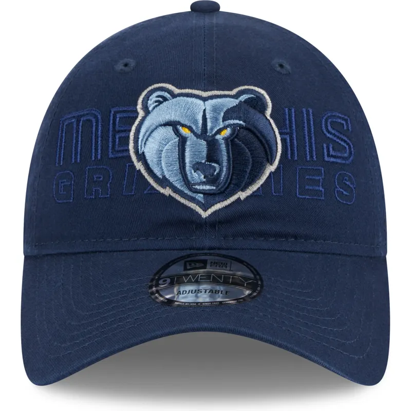 kepure-islenkta-tamsiai-melyna-reguliuojamas-9twenty-draft-edition-2023-memphis-grizzlies-nba-new-era