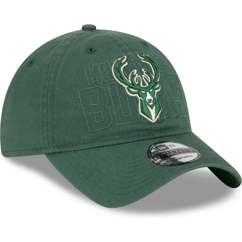 kepure-islenkta-zalia-reguliuojamas-9twenty-draft-edition-2023-milwaukee-bucks-nba-new-era